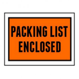 PR-2 Packing List Enclosed Envelopes
